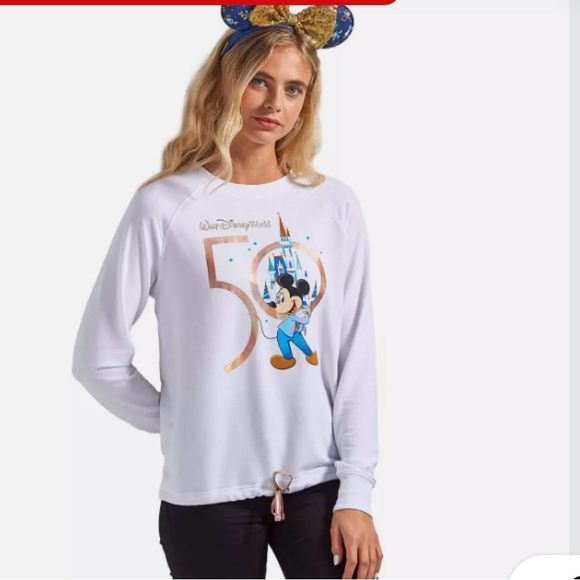 Walt Disney World Mickey Mouse 50th Anniversary light sweatshirt top - Picture 3 of 4